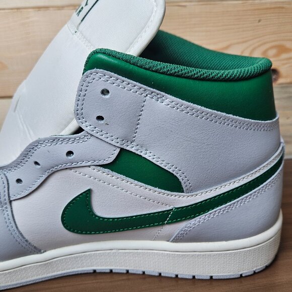 Air Jordan 1 Mid Summit White Lucky Green- Size 13 NWOB main image 12